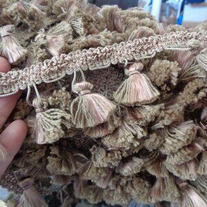 Conso Acetate Tassel Fringe Trim 2" Dark Sand Brown 72 yards